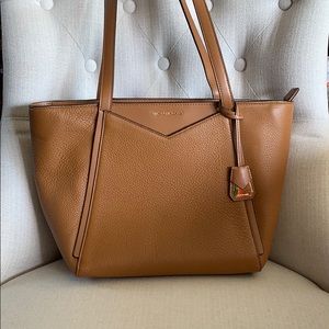 Michael Kors Leather Whitney Tote: Caramel